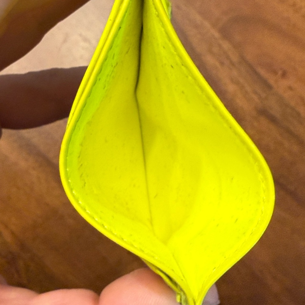 Versace Neon Yellow Card Holder - Picture 8 of 10
